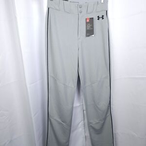 NWT Under Armour Heat Gear Mens Small 29x31 Gray Baseball Softball Pants Loose